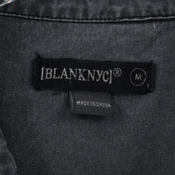 BLANKNYC Womens 100% Cotton Gray Romper Utility Zip Elastic Waist Size Medium - Picture 4 of 8